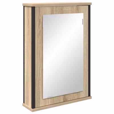 Armoire Murale Miroir, Armoire de Toilette, Meuble Salle de Bain Chêne Sonoma 42 x 12 x 60 cm Bois d&rsquo;ingénierie