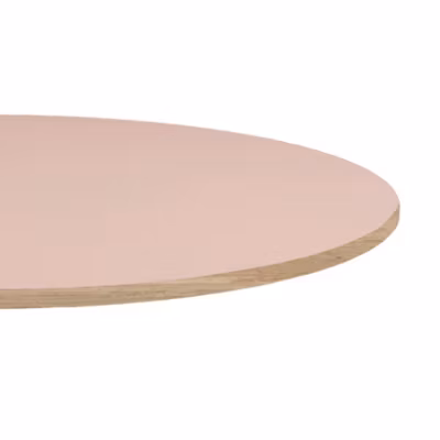 Plateau rond 120cm couleur rose bourbon chants imitation bois – Restootab