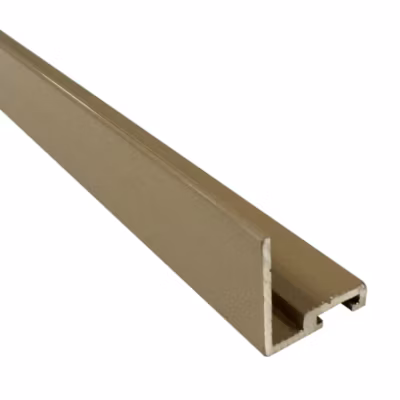 Cornière basse pour placard coulissant, rainure pour balai anti-poussière 1000mm – Taupe Beige