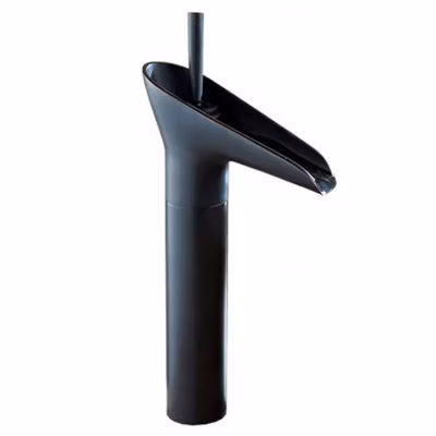 SILLA Mitigeur lavabo retro bec haut en Laiton, économie d&rsquo;eau, Noir