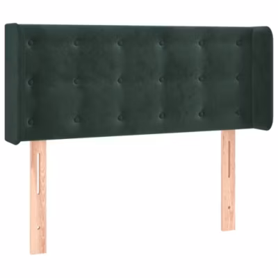 Tête de lit avec oreilles Vert foncé 103x16x78/88 cm Velours vidaXL