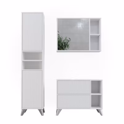 Vicco Ensemble de meubles de salle de bains Blanc 80 cm, set 3