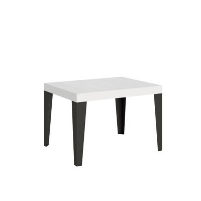 Table extensible – Flame – 80×120/204 cm – Frêne Blanc – Anthracite – Enfant