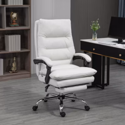 Fauteuil de bureau avec fonction massage, dossier inclinable à 135, réglable en hauteur, cuir synthétique