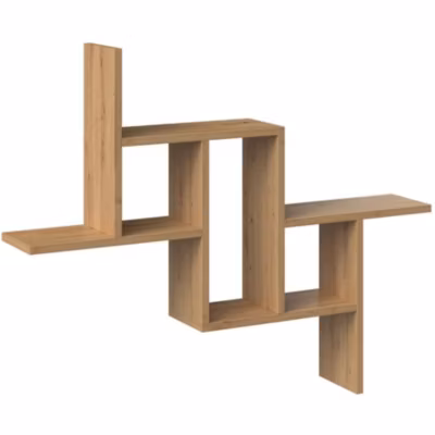 Étagère murale finition chêne artisanal 90 cm style moderne FIESTA