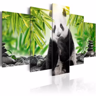 Tableau Sweet Little Panda 100×50 cm
