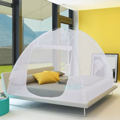 Moustiquaire dôme pop-up 195×150 cm mobile pour lit