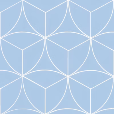 Sol vinyle Textile – Rosace géométrique bleue – Rouleau de 4m x 17m