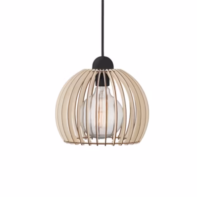Suspension CHINO 25 Bois Nature (marron), H.23 – IP20 – E27 /Nordlux Intérieur