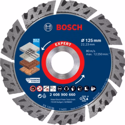 Disque à tronçonner diamanté Expert MultiMaterial 115×2,2x12mm – BOSCH – 2608900660