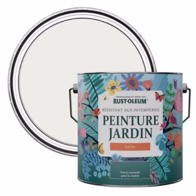 Peinture Grise pour Jardin et terrasse, Finition Satinée – RUST-OLEUM – Fleur 2,5 L