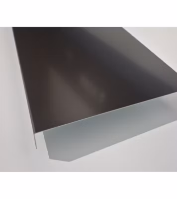Bande de rive Marron, RAL 1247 Sat, épaisseur 1 mm, 1 pli retour 3 cm , Largeur  15 cm , Longueur 140 cm