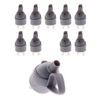Lot de 10 fiches mâles anneau -16A 2P+T – Gris – Zenitech