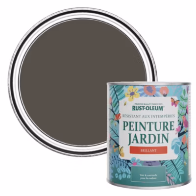 Peinture Marron pour Jardin et terrasse, Finition Brillante – RUST-OLEUM – Brun Terre 750ml