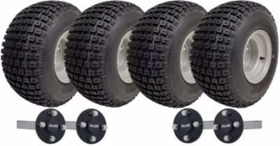 Kit de remorque pour quad à double essieu 18×9,50-8, 4 roues à crampons, moyeu et demi-essieu AL-KO, 408 kg
