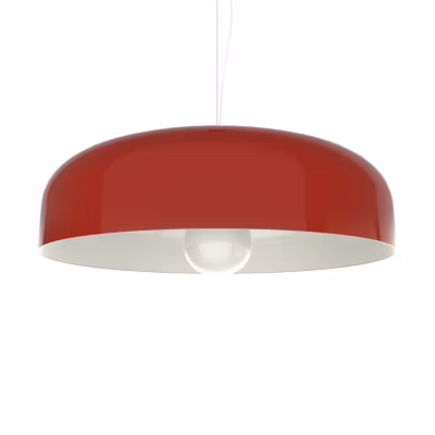 LUMICOM – TUZZI Suspension 1xE27 max 42W métal rouge/blanc, D.50cm
