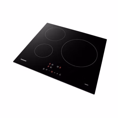 Plaque de cuisson induction – SAMSUNG – 3 zones – L59 x P57 cm – NZ63M3NM1BB/UR – 7200 W – Revetement verre – Noir