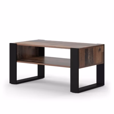 Vicco Table basse Bois antique 92×45,6cm avec tablette