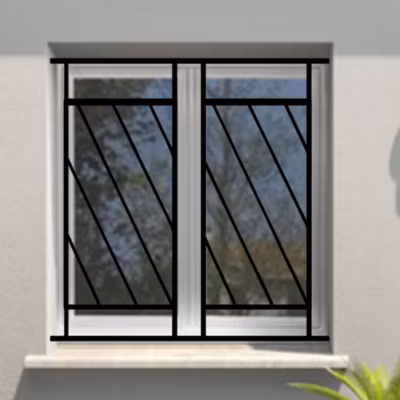 Grille de Defense Diago pour Fenetre H 105 cm x L 160 cm (côte tableau)