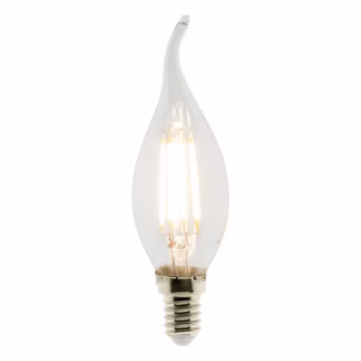 Ampoule déco flamme filament LED E14 3W – Blanc chaud – 470lm 2700K  – Zenitech