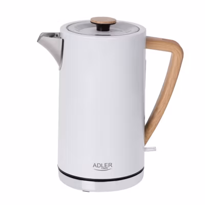 Bouilloire électrique moderne Adler AD 1347W de 1,7 litre – en Métal, coloris Blanc