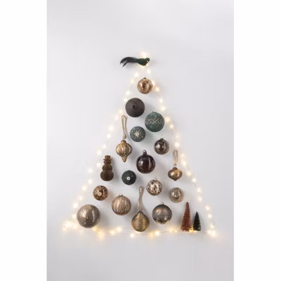 Boite de 6 boules de Noël en verre vert 8x8x8 cm