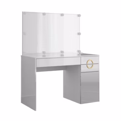 Vicco Coiffeuse Blanc 115cm avec éclairage LED