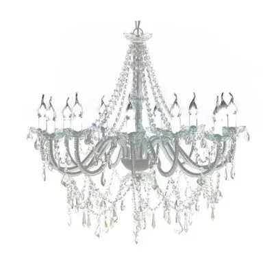 vidaXL Lustre Vénitien Baroque 12 Feux 1600 Cristaux Lampe Plafonnier Salon 60339