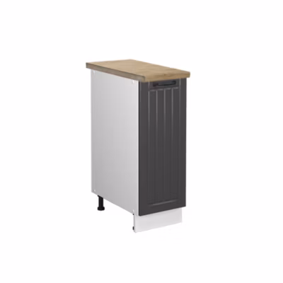 Vicco Meuble de cuisine Anthracite campagne 30cm , PT Chêne
