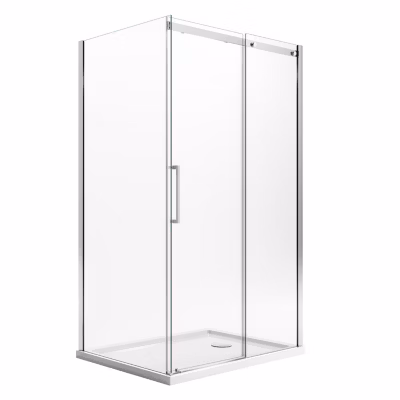 Cabine de douche 75x100CM H200 Verre Transparent 8mm Droite avec Easy-Clean mod. Prime Duo 1 Porte