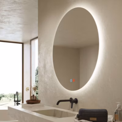 Miroir de Salle de Bain Lumineux LED 80 – Blanc Froid – Tactile & Anti-Buée – LISBOA  LEDIMEX