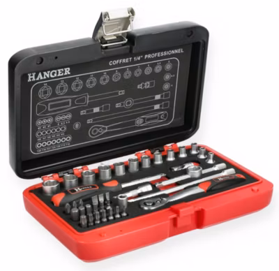 Coffret de douilles 1/4 » 40 pièces – HANGER – 251002