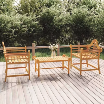 Chaises de jardin lot de 2,Chaise d&rsquo;extérieur,Chaise de terrasse 91x62x94 cm Bois de teck solide