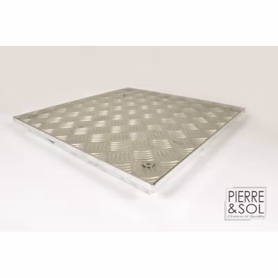 Cadre en acier galvanisé et couvercle en aluminium étanche – Alutrap RV – Rosco –   40 x 40 cm