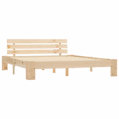 Lit double, Lit adulte, Cadre de lit sans matelas 180×200 cm bois massif de pin