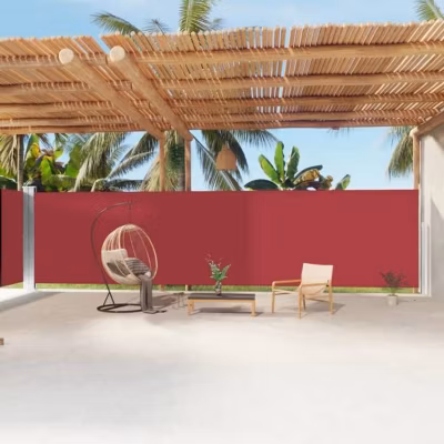 vidaXL Auvent latéral rétractable Rouge 200×1200 cm 318083