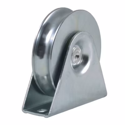 Roue à rainure ronde de 100 mm avec une rainure de 20,5 mm dans un support fixe