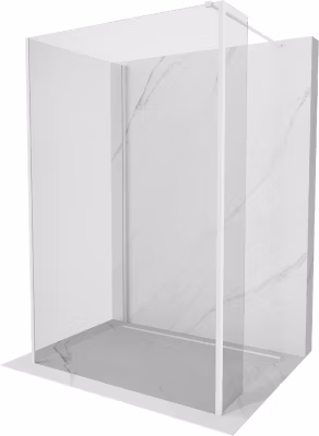 Mexen Kioto Paroi de douche Walk-in 140 x 90 x 40 cm, transparent, blanc – 800-140-090-221-20-00-040