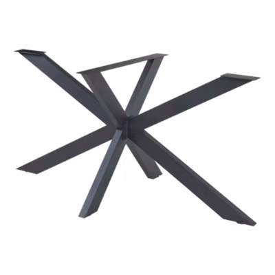 Structure de table Oberau acier 98 x 58 x 43 cm noir en.casa