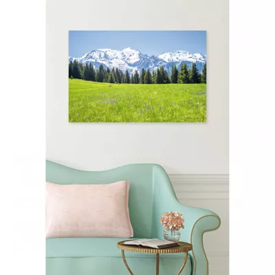 Tableau verre acrylique Paysage Mont Blanc 90 x 60 cm – Décoration murale photo pour la maison