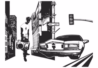 Papier peint intissé panoramique street art style urbain 200×154 cm