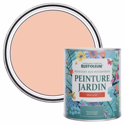 Peinture Rose pour Jardin et terrasse, Finition Brillante – RUST-OLEUM – Corail 750ml