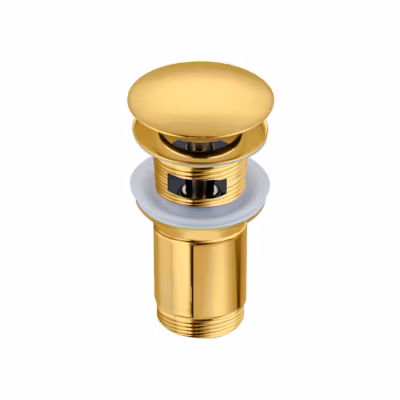 Balneo Bonde clic-clac avec trop-plein, pour lavabo, finition gold, laiton