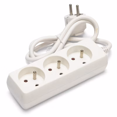 Bloc multiprise 3x16A, 1m H05VV-F3G1.0MM2, CE & NF