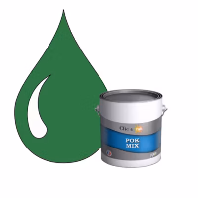 POK MIX : Peinture Meuble Satinée Multi-supports Intérieur – 3L – RAL 6032 – Vert de Sécurité – Clic & Pok
