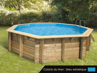 Piscine bois Océa 5,10 x 1,20 m – Liner bleu – Ubbink