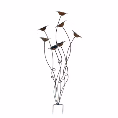 Tuteur décoratif avec fleurs 49x11x120cm