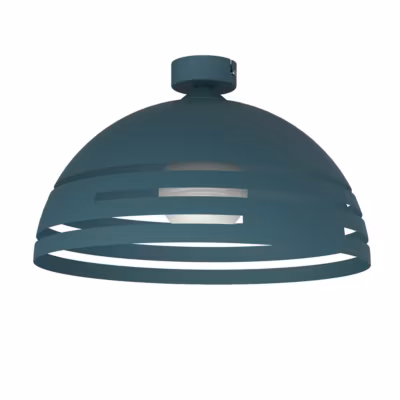 LUMICOM – CIRCUIT Plafonnier, 1XE27, max 42W, métal, bleu méditerranéen, D40cm
