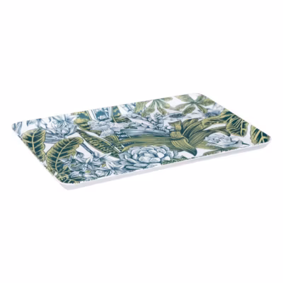 Plateau rectangle 45x30cm végétal – Blanc- 5five
