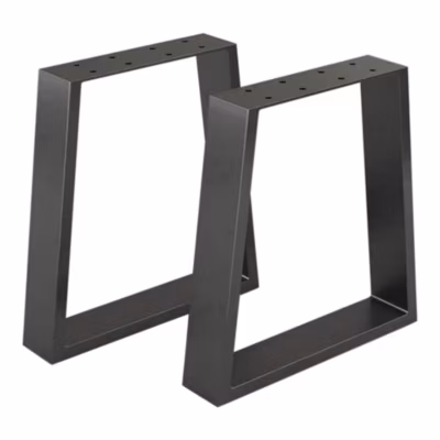 Set de 2 peids de table Marstal trapézoïdaux en acier hauteur 42 cm en.casa